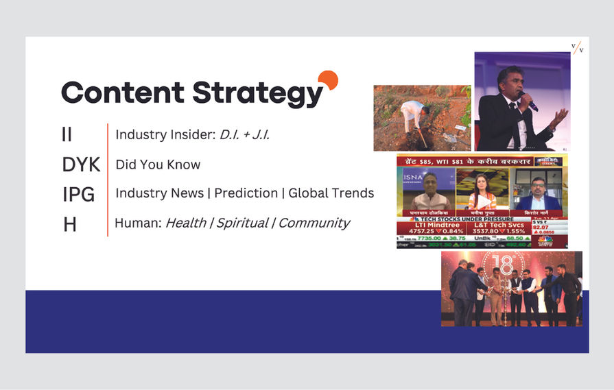 Diamond industry content strategy slide II DYK IPG H pillars — creative agency Mumbai | Pavan Java Studio