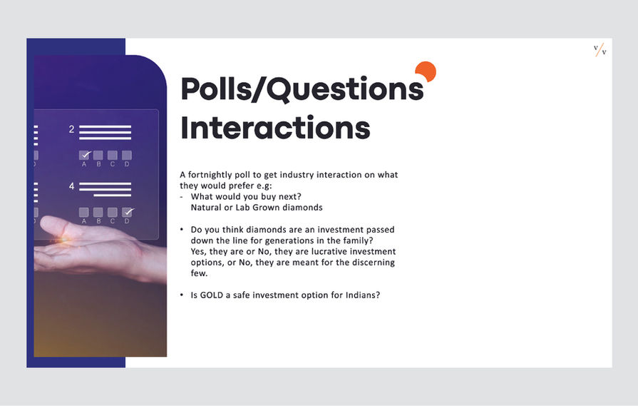 LinkedIn polls and audience interaction strategy slide — digital campaign design agency Mumbai | Pavan Java Studio