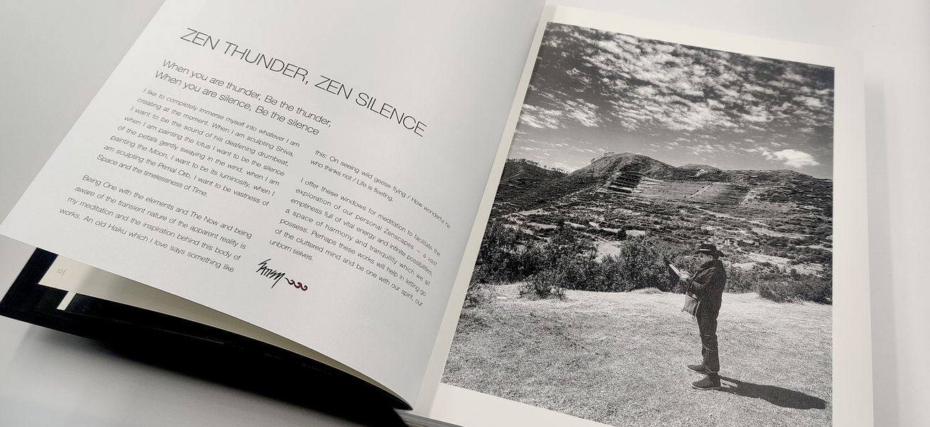 Satish Gupta Zen Thunder Zen Silence coffee table book design – Pavan Java Studio Mumbai