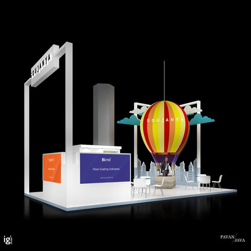 Soujanya Colorants  Euro Show event banner design - B2B exhibition branding Mumbai
