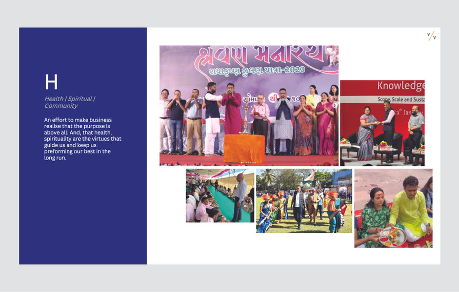 Health spiritual community personal brand content slide — marketing collaterals design Mumbai | Pavan Java Studio