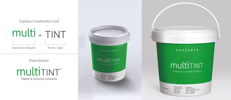 B2B industrial packaging design Mumbai – Soujanya MultiTint product label redesign – Pavan Java Studio