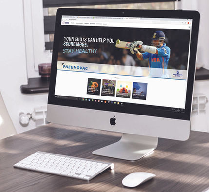 Serum Institute Pneumovac healthcare website banner ad design for vaccine digital outreach campaign – Pavan Java Studio Mumbai