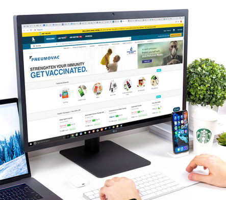 Serum Institute Pneumovac digital display web banner for pneumococcal vaccine awareness campaign India – Pavan Java Studio Mumbai