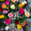 サムネイル： 25 Beautiful Rainbow of Roses in a Glass vase 