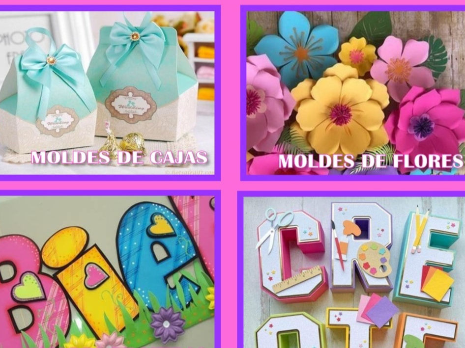 Moldes de Caja, Letras & Flores