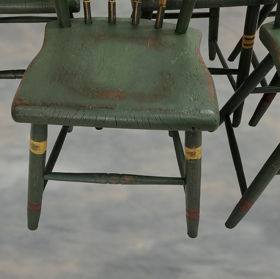 Thumbnail: 4871 Set of 5 Plank Seat Chairs