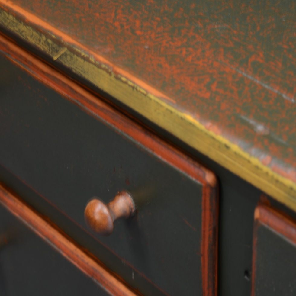 Thumbnail: SOLD Vintage Pennsylvania German 2 Piece Open Top Cupboard (1921)