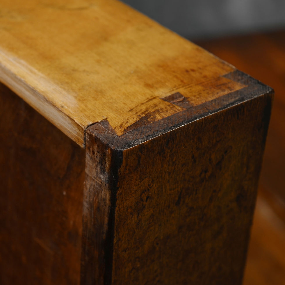 Thumbnail: SOLD Antique Sheraton Drop Leaf 2 Drawer Table (2320)