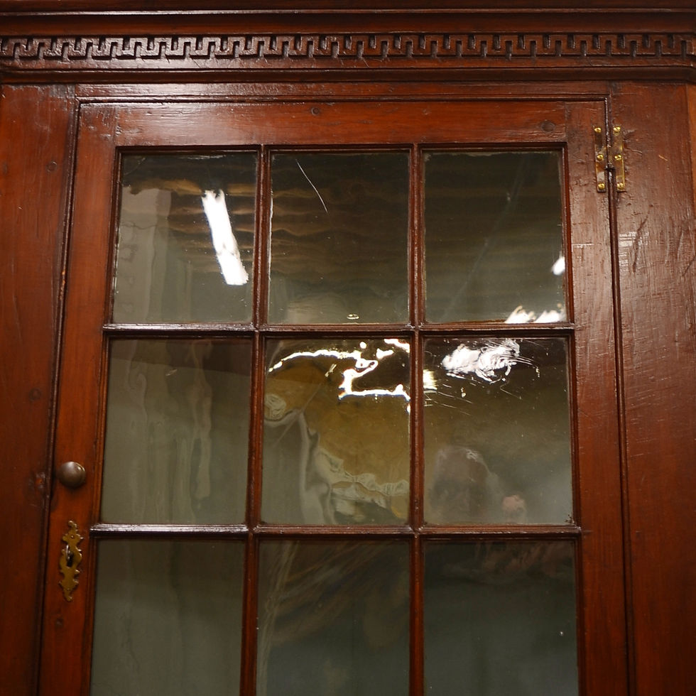 Thumbnail: SOLD Antique Twelve Pane Corner Cupboard (1839)