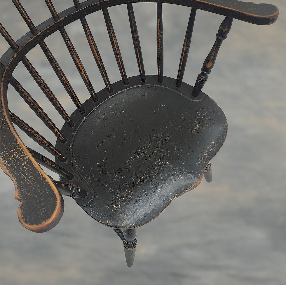 Thumbnail: 4883  Vintage Fan back Windsor Arm Chair,