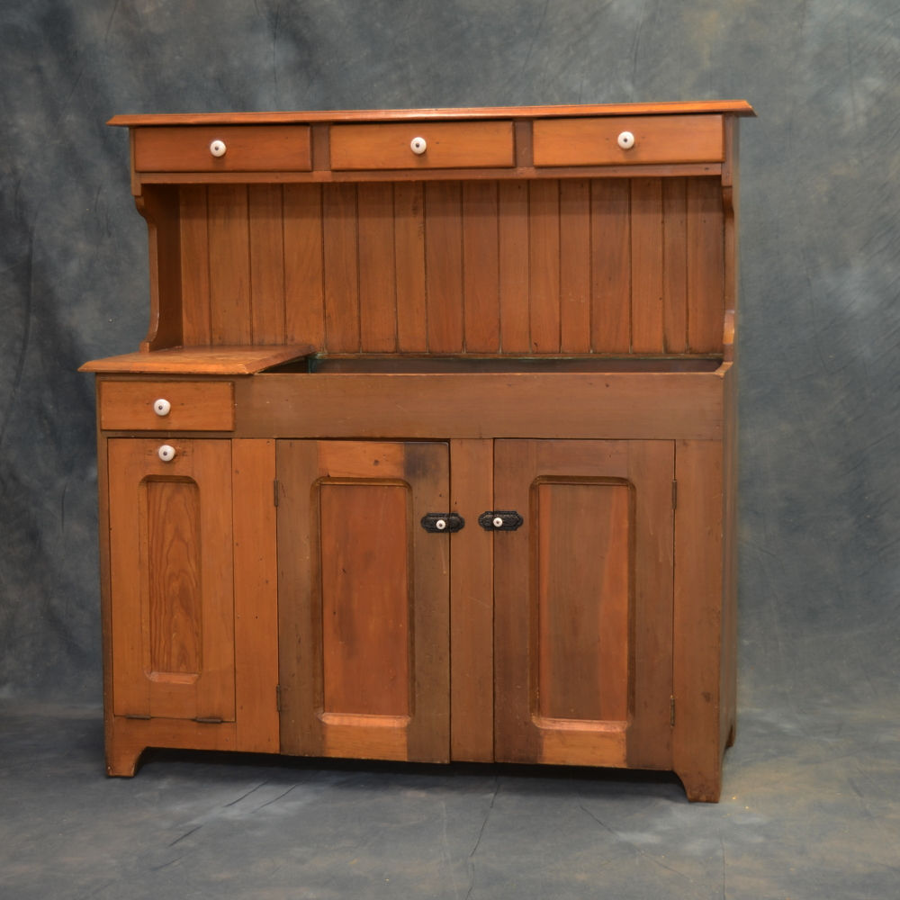 SOLD Antique Amish High Back Drysink (2395