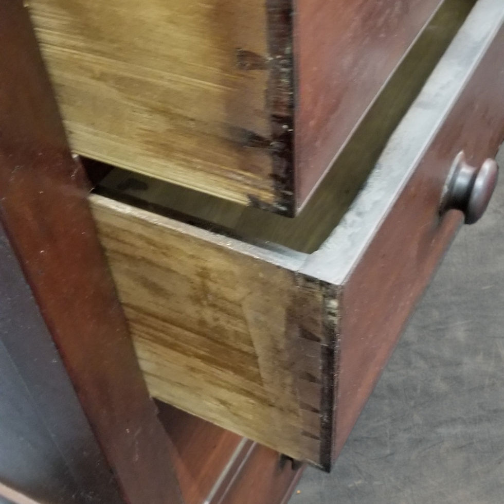 Thumbnail: SOLD Antique Walnut Sheraton Chest of Drawers (1125)