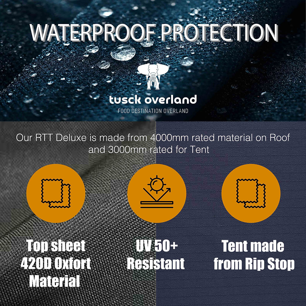Thumbnail: 2 Person Tusck Deluxe Hard Shell Roof Top Tent