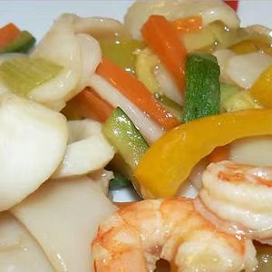 174. Gnocchi di riso con gamberi
