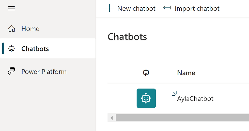 Chatbot location in Power Virtual Agents