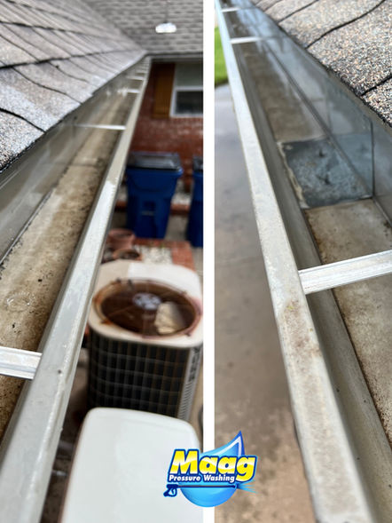 Cleaned out gutter (after)