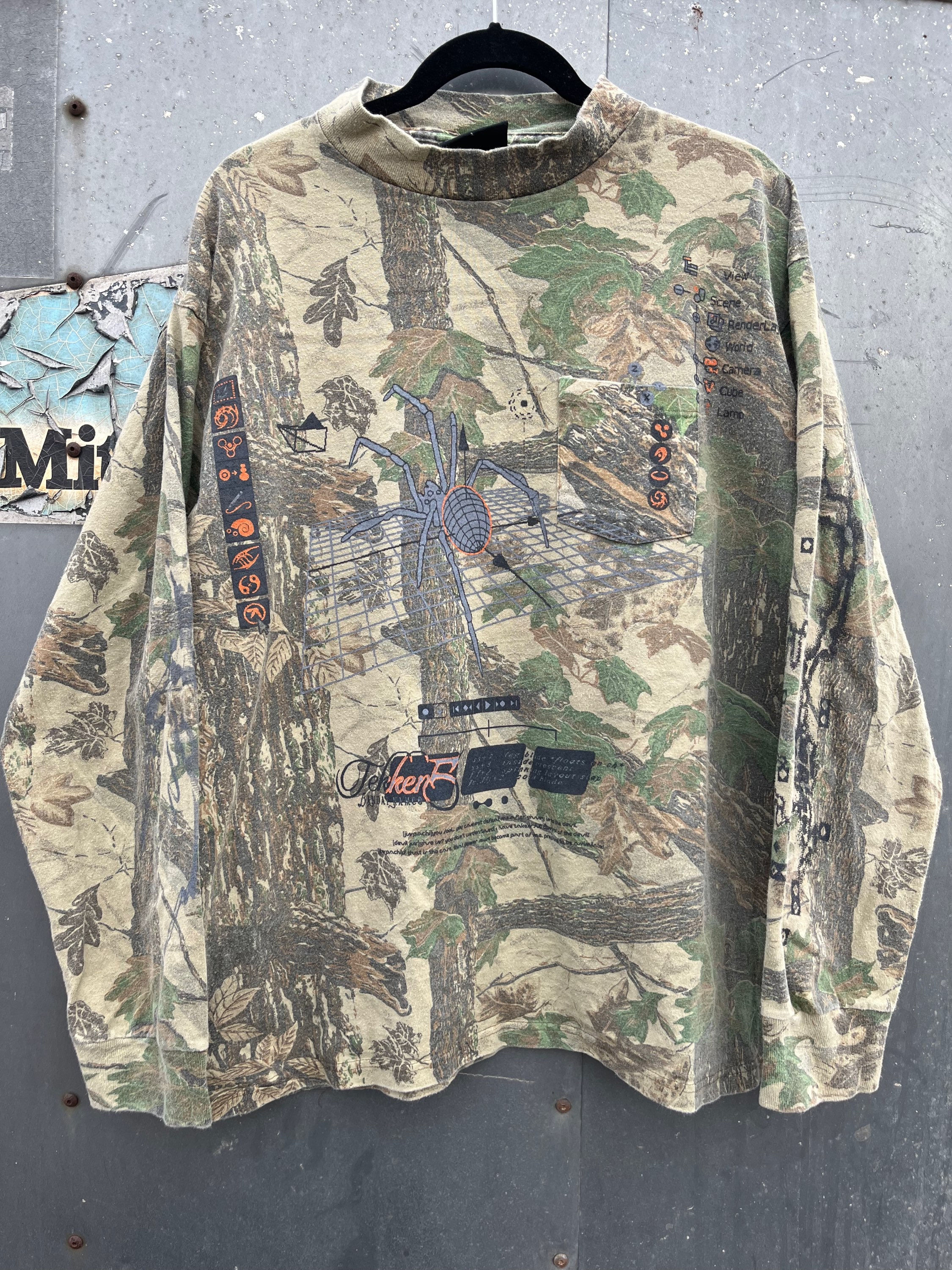 L/XL mock neck camo blender LS