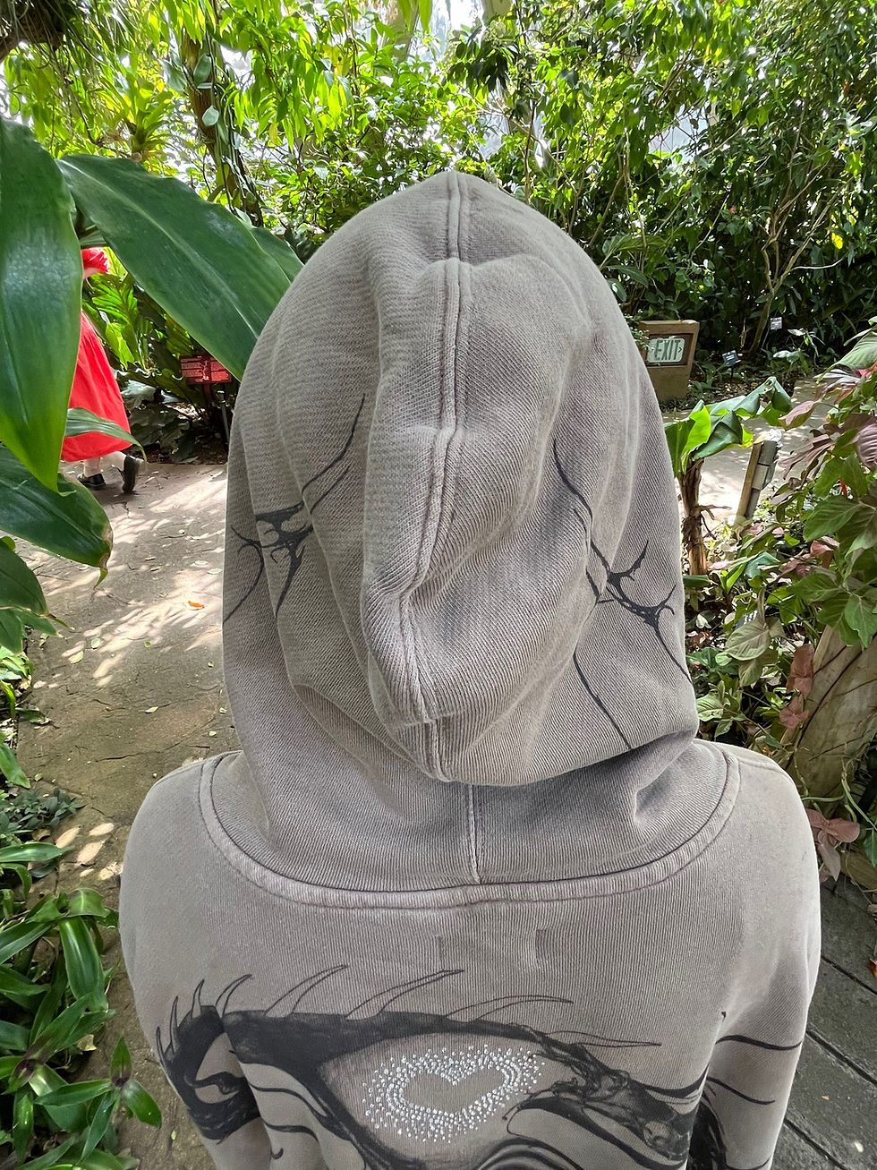 Thumbnail: Rhinestone dragon zip-up one size XL [1 of 1s] 