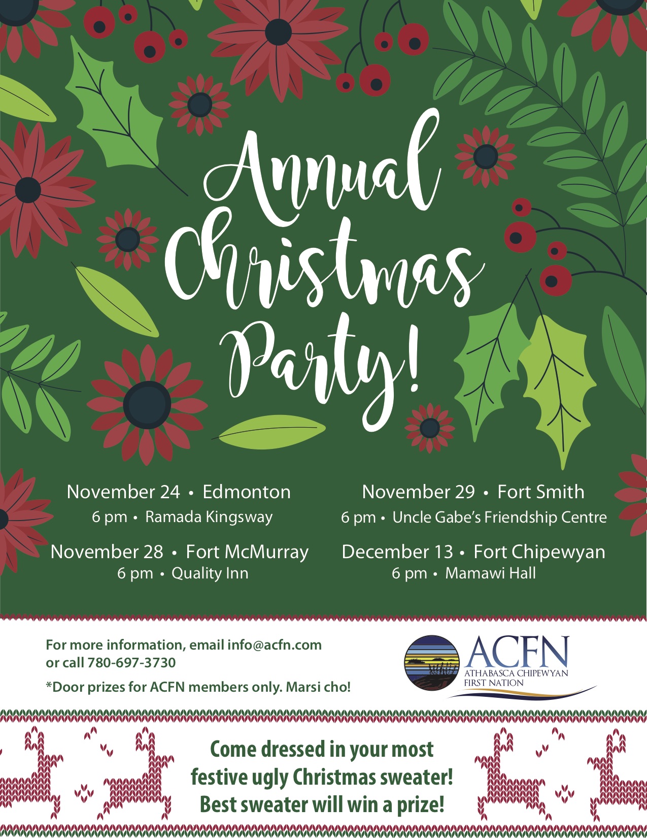 Updated Poster For The Upcoming Christmas Parties