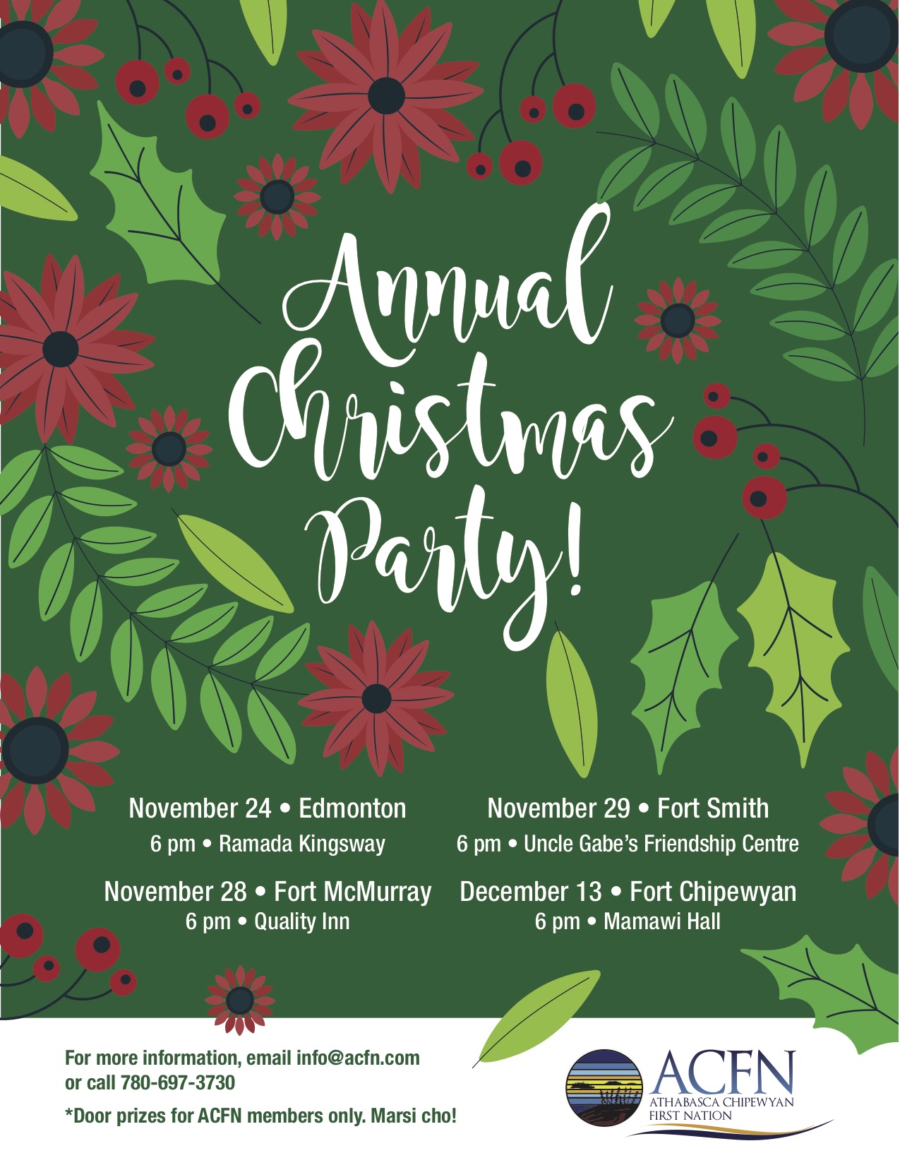 Acfn Members Annual Christmas Parties