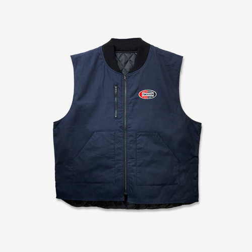 ジャケット・アウター FINESIXXX OVAL LOGO DUCK 2WAY WORK VEST OVAL LOGO DUCK & QUILTING 2WAY WORK VEST - NAVY | FINESIXXX