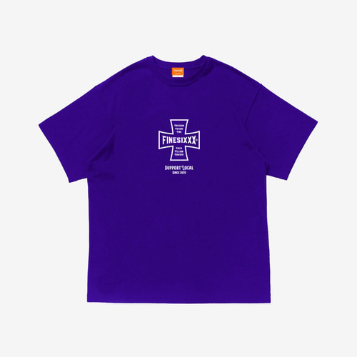 FINESIXXX 2025SS FINE CROSS PURPLE FINE CROSS TEE - PURPLE | FINESIXXX