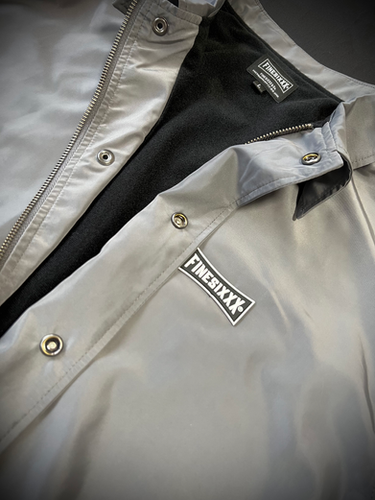 STANDARD LOGO ZIP COACH JACKET - GRAY | FINESIXXX