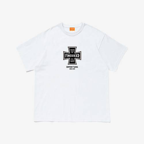 FINE CROSS TEE - WHITE | FINESIXXX