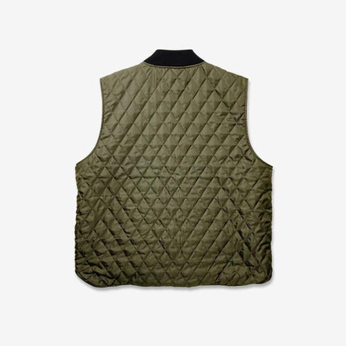 OVAL LOGO DUCK & QUILTING 2WAY WORK VEST - OLIVE DRAB