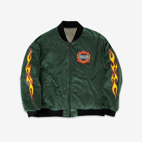 ファインシックスFINESIXXX フレイムスリバーシブルジャケット 2ND ANNIV. FINE FLAMES REVARSIBLE JACKET - LIMITED BLACK×FLAMES