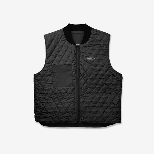 トップス FINESIXXX OVAL LOGO DUCK 2WAY WORK VEST OVAL LOGO DUCK & QUILTING 2WAY WORK VEST - BLACK | FINESIXXX