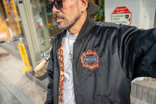 2ND ANNIV. FINE FLAMES REVARSIBLE JACKET - LIMITED BLACK×FLAMES
