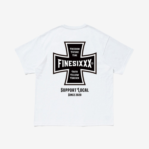 FINE CROSS TEE - WHITE | FINESIXXX