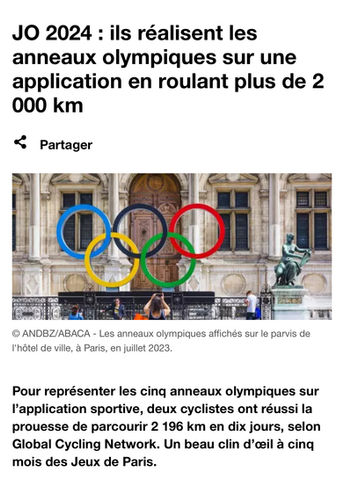 Record du monde de Vincent Brémond du plus grand GPS Drawing en équipe Strava art à vélo sur 22OO KM Homologation Guinness book