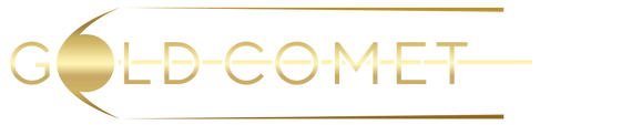 Gold Comet Logo - providing quantum secure CMMC compliant data storage, data sharing, and messaging platform.
