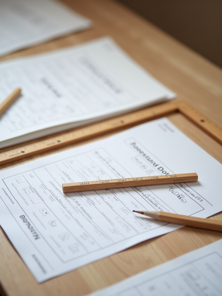 Educational resources and learning tools on desk.