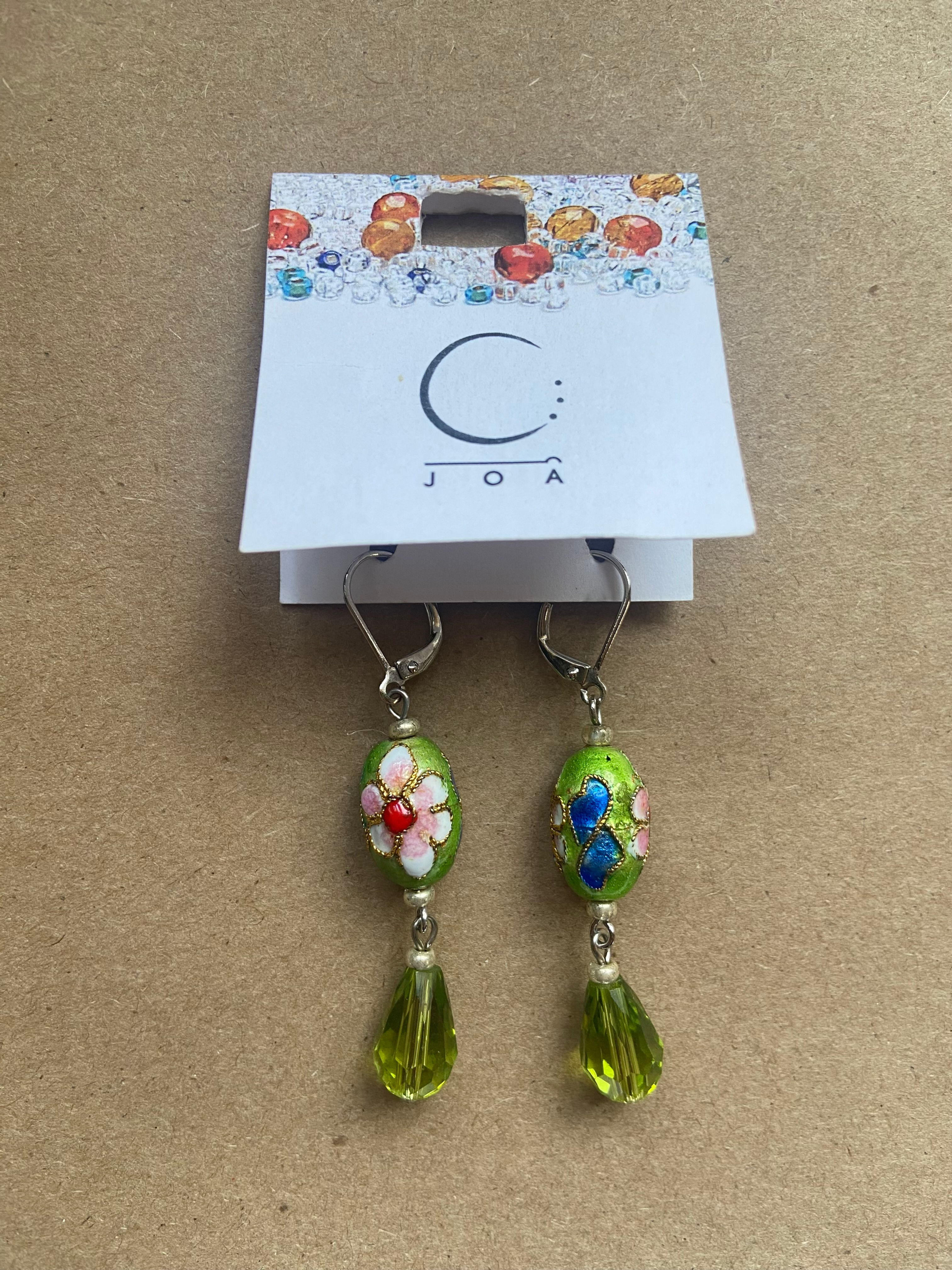 Joâ Bijoux - Boucles d'oreilles verte