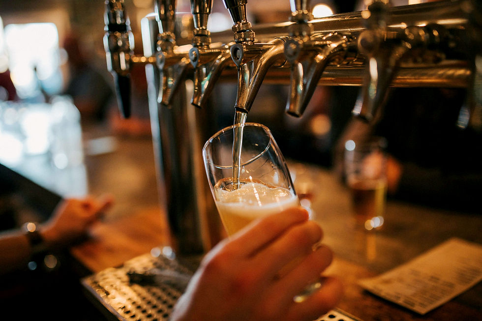 Pour of a draft beer to help visualize the beer trail.