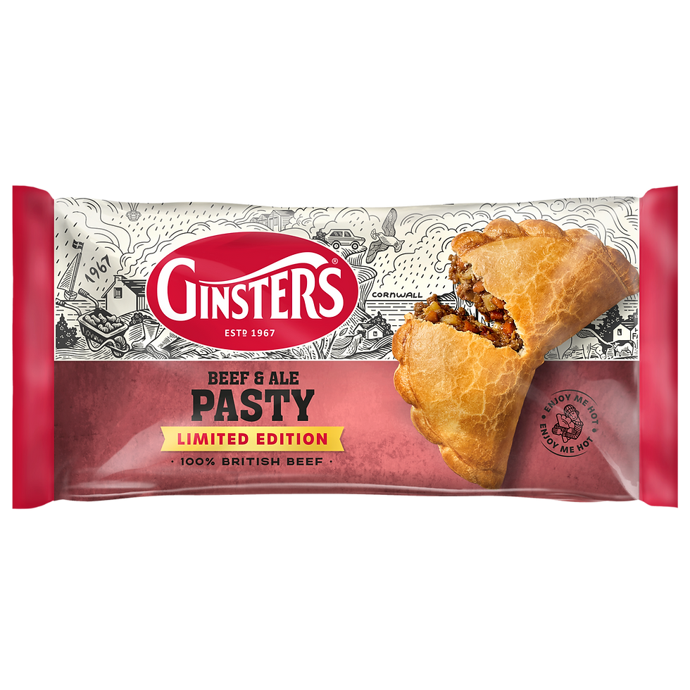 Ginsters launches limited-edition 100% British beef and ale pasty in support for local farmers