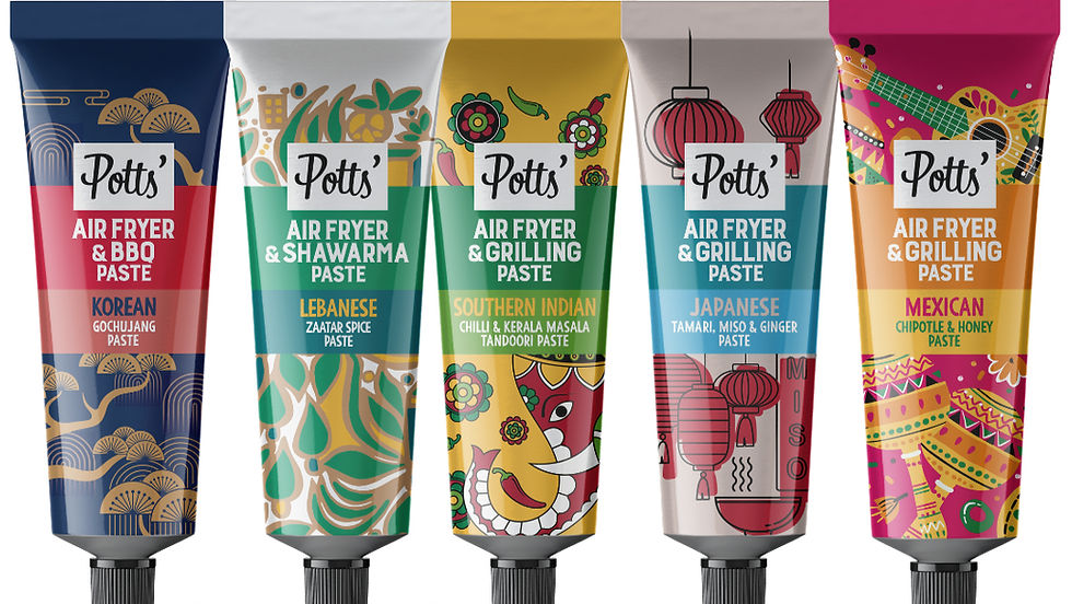 Potts introduces ‘air fryer pastes’ to boost flavour and convenience