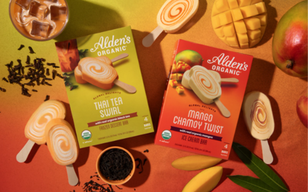Alden’s Organic adds new global-inspired ice cream bars to frozen novelties range