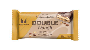 MyProtein teams up with Hotel Chocolat to launch vegan caramel pecan Double Dough Brownie  