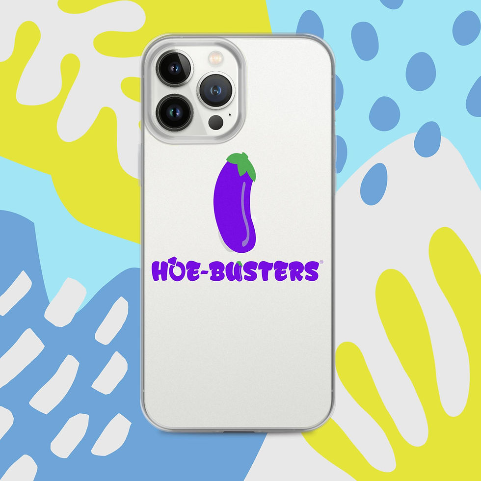Miniatura: Hoe Busters Eggplant Logo Clear Cell Phone Case