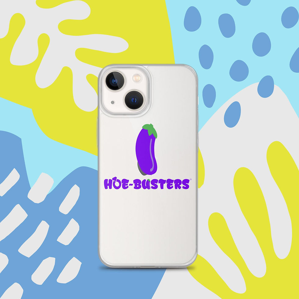 Miniatura: Hoe Busters Eggplant Logo Clear Cell Phone Case
