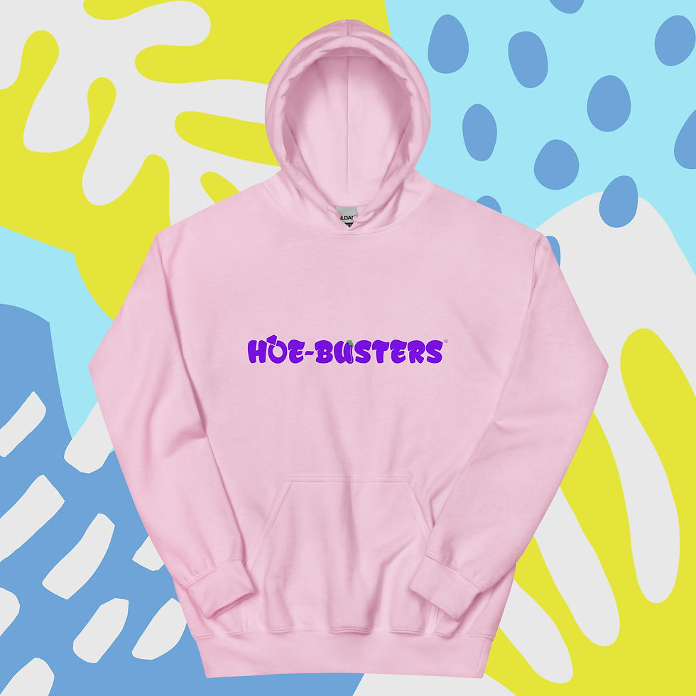 Miniatura: Hoe Busters Logo Pink Overhead Hoodie Sweatshirt