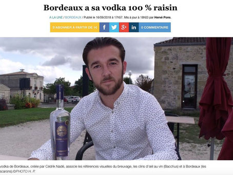 La VODKA NADÉ plébiscitée par le journal Sud-Ouest !