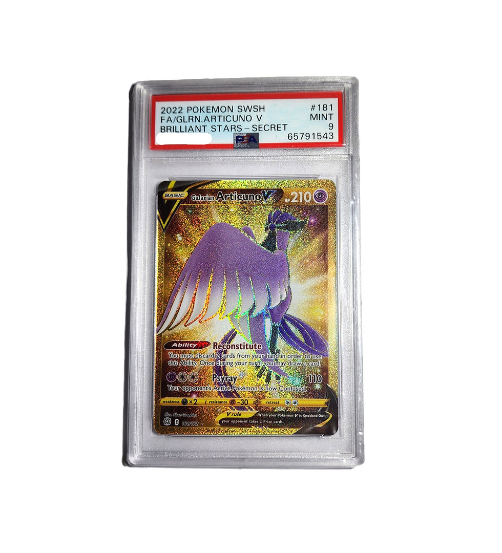 Pokemon card 2022 Articuno V Brilliant Stars. Visible text and graded.