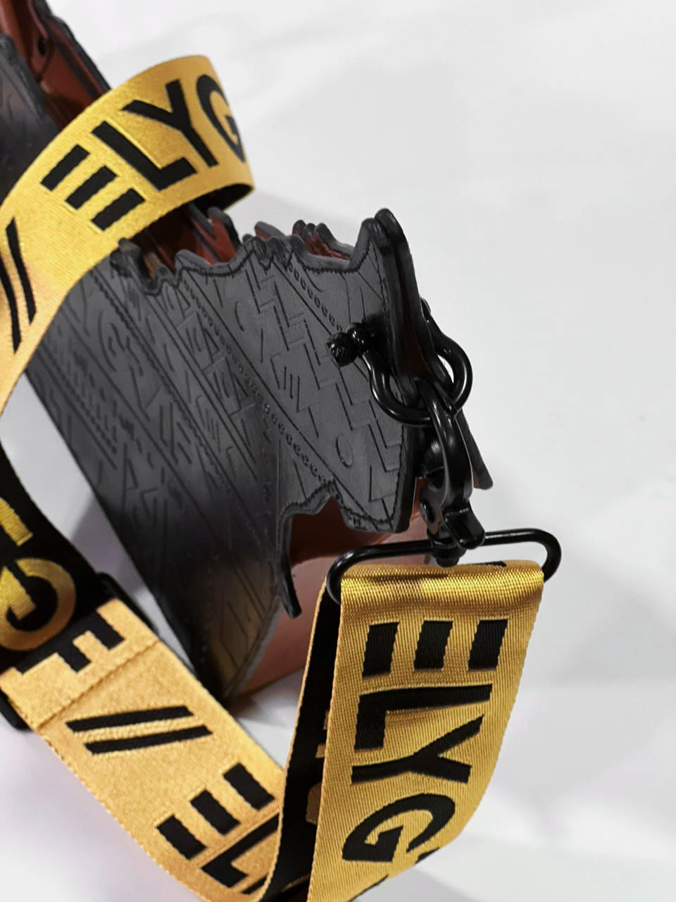 Thumbnail: AE-X BAG || Black/Burnt Sienna / Signature Yellow Nylon Strap