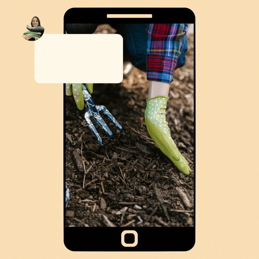 AI gardening assistant provides advice on what to plant in a user's garden through a smartphone chat interface